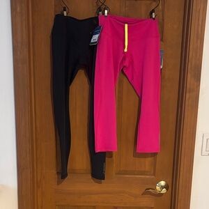 Brooks Vibrant Pink and Classic Black Leggings